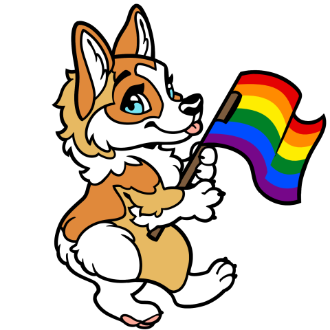 Fursona Pins fursonapins philly pride rainbow flag enamel pin 1.5"  tiger cat