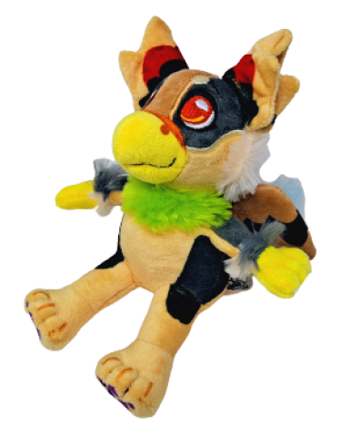 BaniaiKitsuneShop Fursona Plush Keychain, Furry Plush, Badge, Handmade Plushie Keychain, Made to Order, Custom